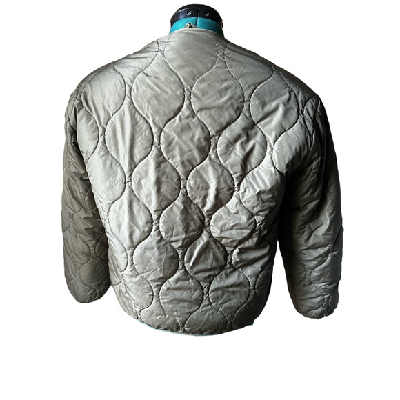 Brixton Reversible Sherpa Puffer Military Style Jacket - Picture 7 of 12